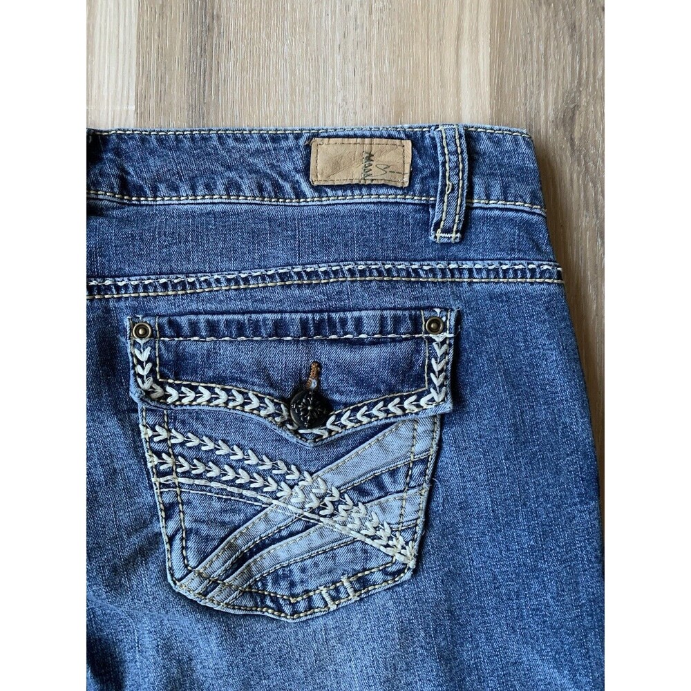 Supplies By Union Bay Tummy Smoothing Jeans Style Amy Embroidered Pockets Sz 14 - Picture 15 of 15